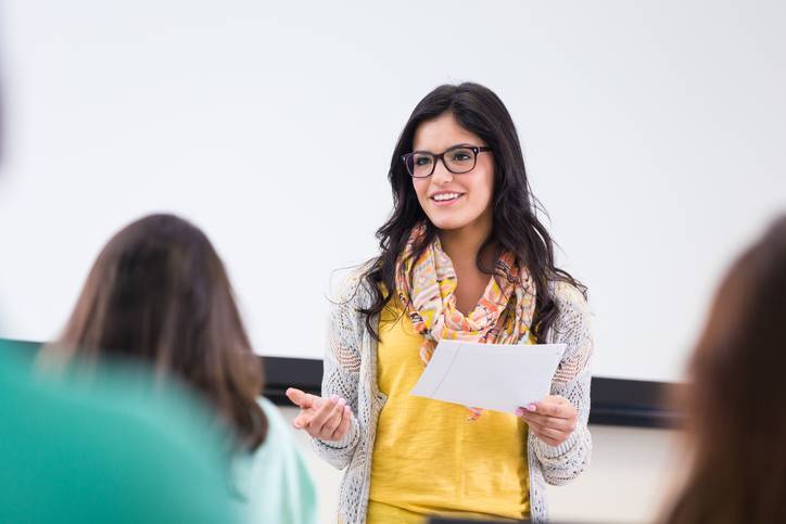 Engage in conversation during business presentations