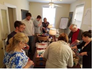 Turpin Cares volunteers assemble care packages