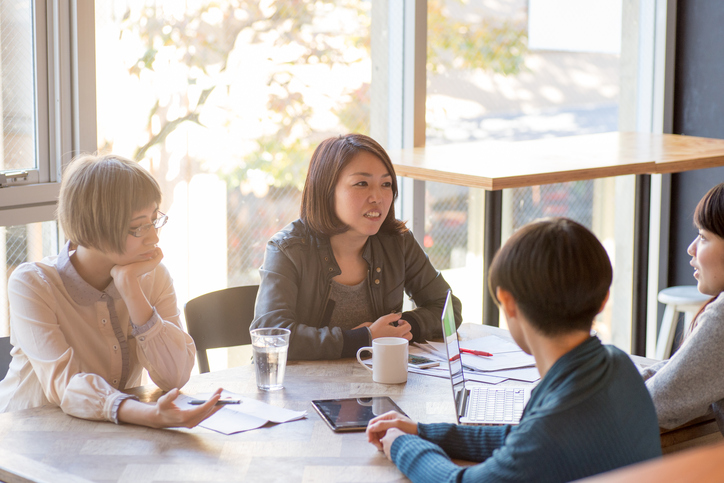 Woman leading an effective meeting